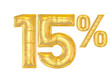 © Su - 15 Percent Gold Balloon Discount
