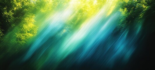 Poster - Vibrant Green and Blue Abstract Gradient Background Soft Blurred Light Dynamic Texture