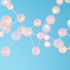 Poster - Softly Glowing Orb Connections Abstract Energy Flow in Quantum Technology
