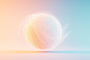 Poster - Surreal Glowing Sphere with Abstract Energy Flows on Gradient Background