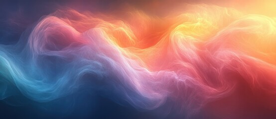 Aufkleber - Vibrant Gradient Background Soft Mint Green Bright Pink Abstract Expressionist Design