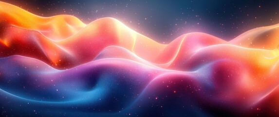 Poster - Colorful Twisted Ribbons Flowing in Abstract Design