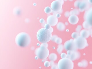 Aufkleber - Abstract Pastel Sphere Composition Soft Macro Textures in Fluid Matrix