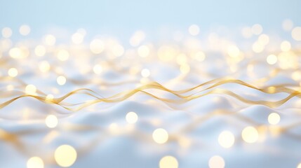 Leinwandbilder - Golden Ripple Waves on Abstract Bokeh Background