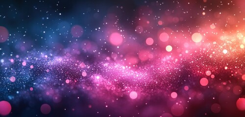 Poster - Vibrant Pink Purple Gradient Background with Soft Bokeh Effect for Modern Abstract Design