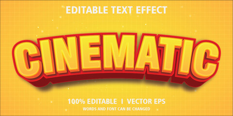 Poster - cinematic vector text effect with modern style design