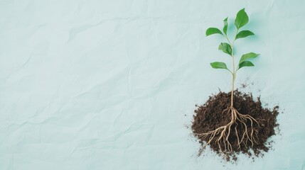 Poster - Ethereal Roots Abstract Plant Growth and Soil Textures in Surreal Natural Tones