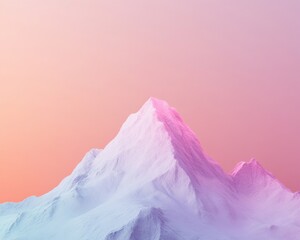 Poster - Futuristic Mountain Peaks at Sunset with Vibrant Gradient Colors