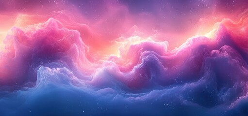 Aufkleber - Glowing Abstract Purple Blue Gradient Background Texture Poster Design with Soft Focus Dreamy Feel