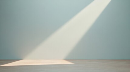 Poster - Minimalist Cinematic Light Beam Casting Surreal Shadows on Grainy Abstract Surface