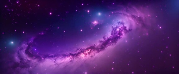 Wall Mural - Amazingly colorful galaxy in outer space, with swirling, sparkling stars, vibrant nebulae in pinks, blues, and purples, and a glowing, radiant core