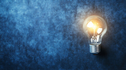 Poster - Light bulb glowing idea innovation inspiration creativity energy solution power electricity