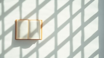 Aufkleber - Abstract Shadows A Book in Surreal Light Highlighting Cultural Diversity and Hidden Narratives