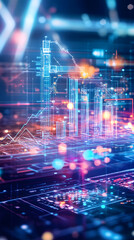 Poster - Data visualization trends shaping business insights digital environment infographic style futuristic view analytics concept
