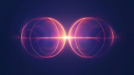 Poster - Abstract glowing circle lines on dark blue background. Geometric stripe line art design. Modern shiny blue lines. Futuristic technology concept. Suit for poster, cover, banner, brochure, website