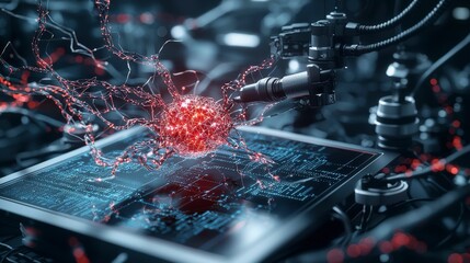 Poster - Futuristic graphic visualization ai innovations revolutionizing technology in the digital realm exploration