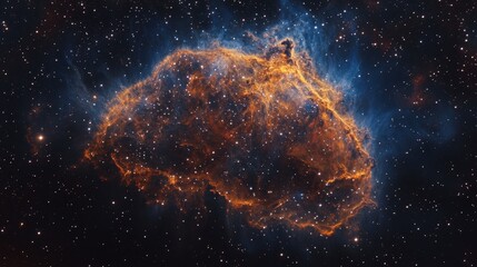Poster - Stunning close-up view of a supernova showcasing vibrant colors and intricate details in the cosmos