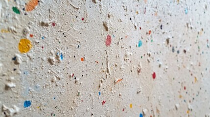 Aufkleber - Textured wallpaper designed to mimic recycled paper with colorful speckles in a contemporary setting