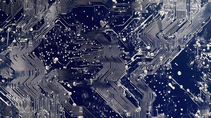 Aufkleber - Sleek circuit board wallpaper showcasing intricate design elements and modern technology aesthetics