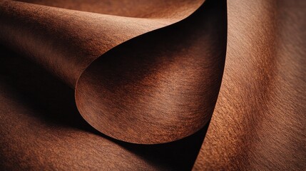 Fototapete - Rich dark brown paper texture showcasing a smooth, flowing design ideal for crafts and artistic projects