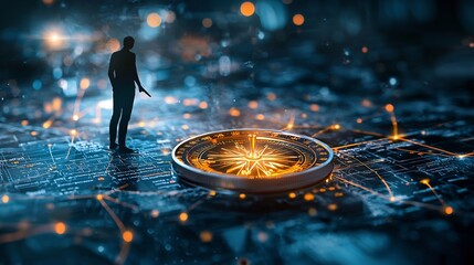 Poster - Navigating Life s Path with a Thoughtful Compass and Detailed Maps A Symbolic Representation of Careful Planning and Strategic Decision Making for Personal or Career Growth