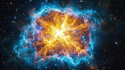 Poster - Exploring the cosmic beauty of a supernova captured in stunning detail amidst the vast expanse of space