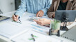 business man Auditor or internal revenue service staff checking annual financial statements company Audit  Accounting tax.