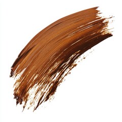 Poster - brown brush stroke isolated on white background