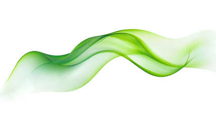 Poster - Abstract green curve isolated on transparent or white
