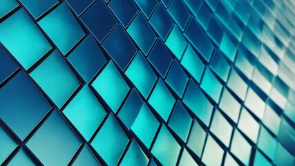Poster - Closeup View of Colorful Geometric Pattern with Reflective Surfaces and Textures