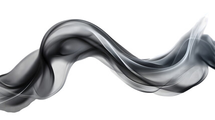 Poster - Black modern design smoke with a smooth flow, isolated on transparent