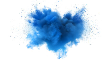 Poster - Blue color explosion isolated on transparent or white