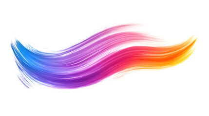 Poster - Color gradient brush stroke with smooth transitions, isolated on transparent