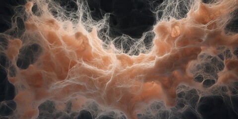 Aufkleber - A surreal, abstract depiction of swirling, ethereal forms with a soft, warm color palette, evoking a sense of mystery and fluidity.