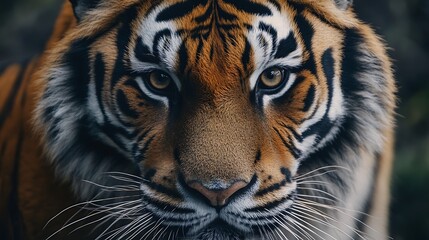 Wall Mural - close up of a sumatran tiger. wildlife, predator, nature, conservation.