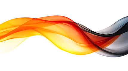 Poster - Smooth wave in German flag colors, flowing elegantly, isolated on white
