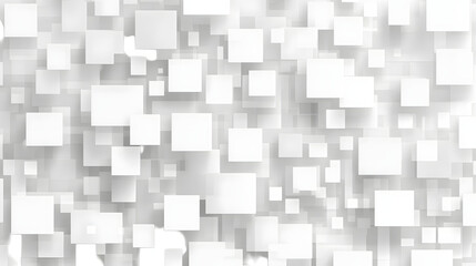 Poster - White digital pixel squares in a geometric overlay pattern, isolated on transparent