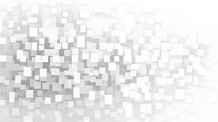Poster - White digital pixel squares in a geometric overlay pattern, isolated on transparent
