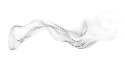 Poster - White smoke with a soft gradient effect, isolated on transparent