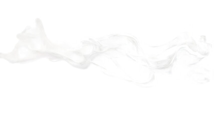 Poster - White smoke with a soft gradient effect, isolated on transparent