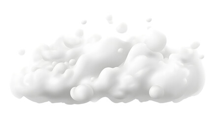 Poster - White soap foam isolated on transparent or white