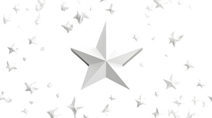 Poster - White star spikes overlay isolated on transparent or white