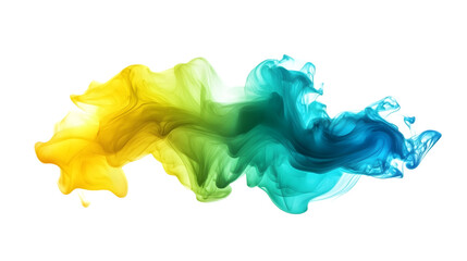 Poster - yellow green and blue abstract isolated on white