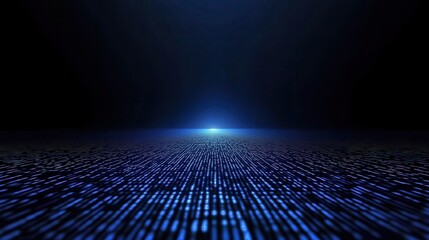 Poster - Dynamic blue light patterns abstract digital environment graphic visualization futuristic perspective conceptual design