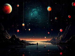 Wall Mural - galaxy and universe light. galaxies sky in space planets and stars beauty of space exploration