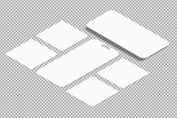 Wall Mural - social media post interface mockup on transparent background. social media mobile app page template 