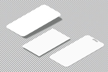 Wall Mural - social media stories interface mockup on transparent background. mobile app page template design for