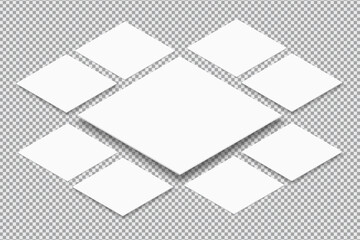 Wall Mural - social media post and stories interface mockup on transparent background. mobile app page template f