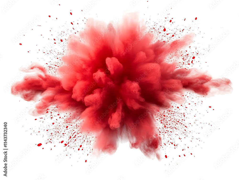 red color explosion isolated on white or transparent png Stock Photo ...