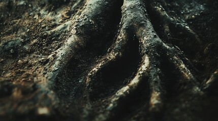 Poster - Intricate details of intertwining tree roots captured in a natural setting